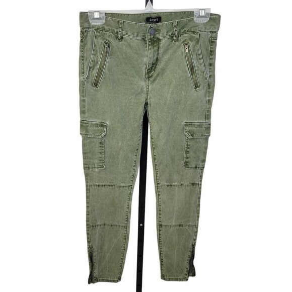 LOFT  Cargo Style Zip Bottom Pants - Picture 1 of 6